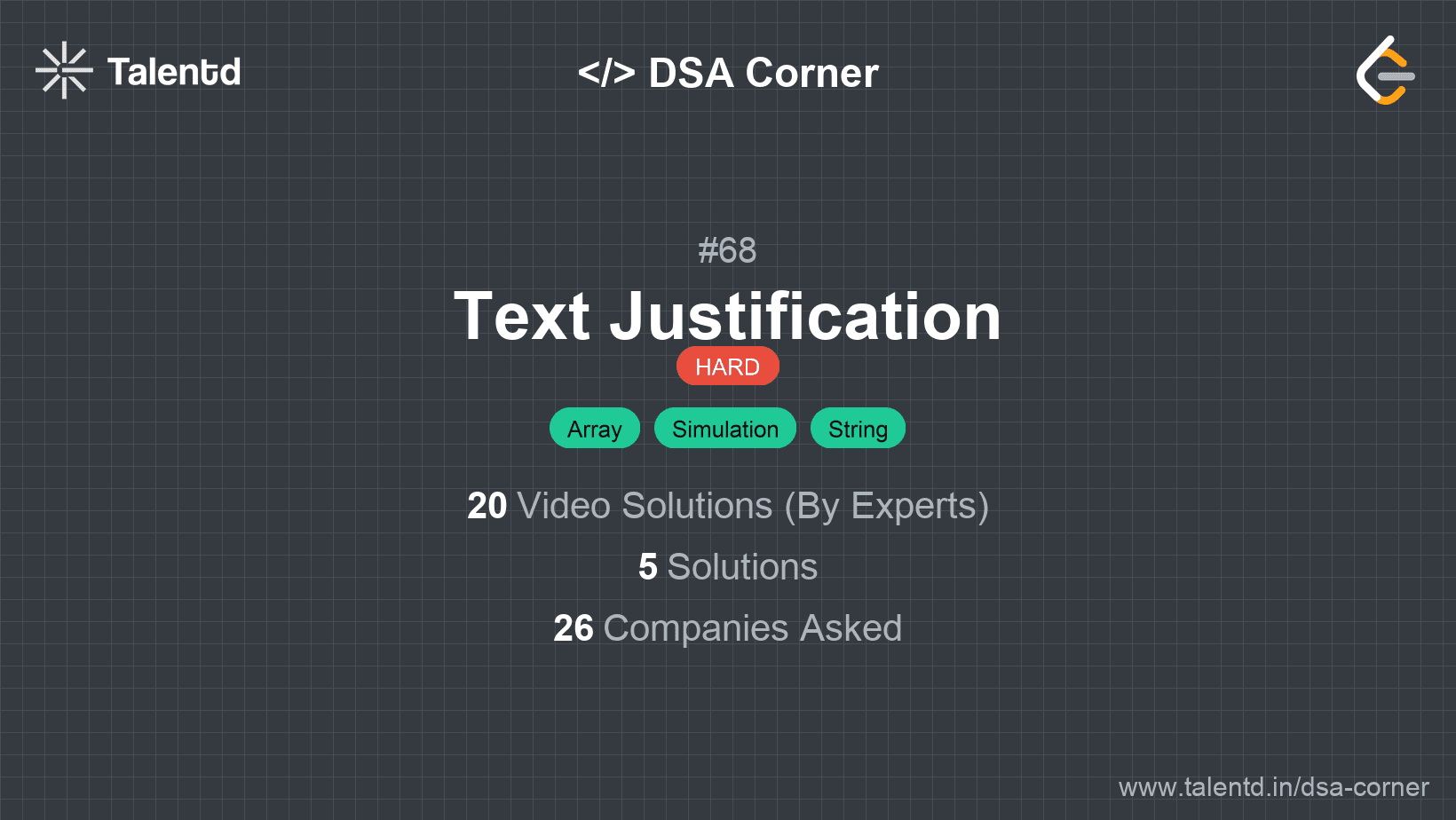 Problem visualization for Text Justification