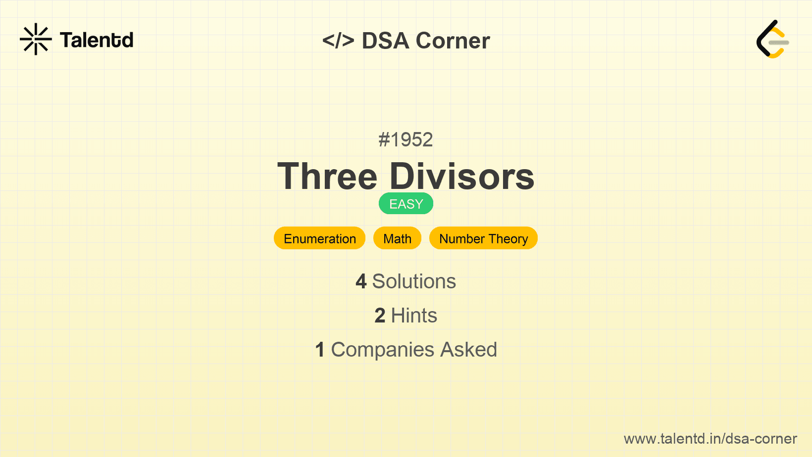 Problem visualization for Three Divisors
