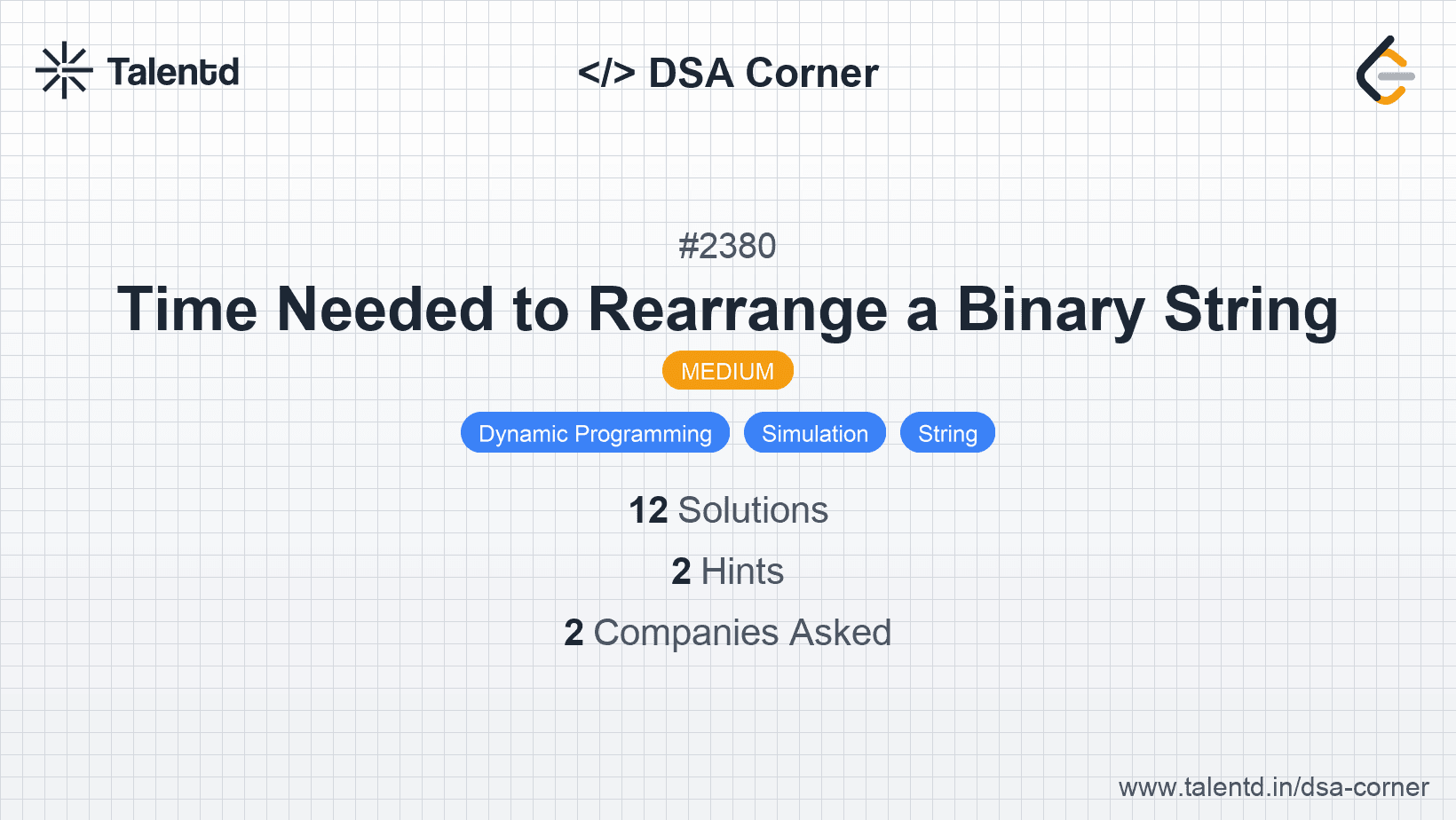 Problem visualization for Time Needed to Rearrange a Binary String