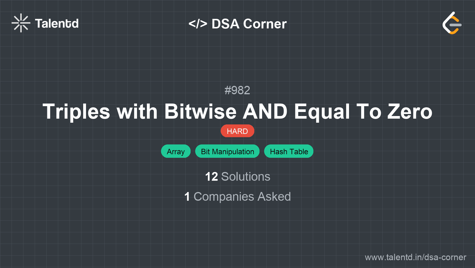 Problem visualization for Triples with Bitwise AND Equal To Zero