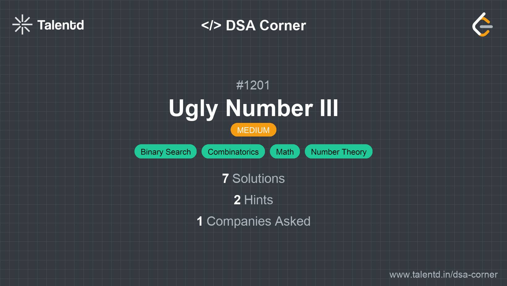 Problem visualization for Ugly Number III