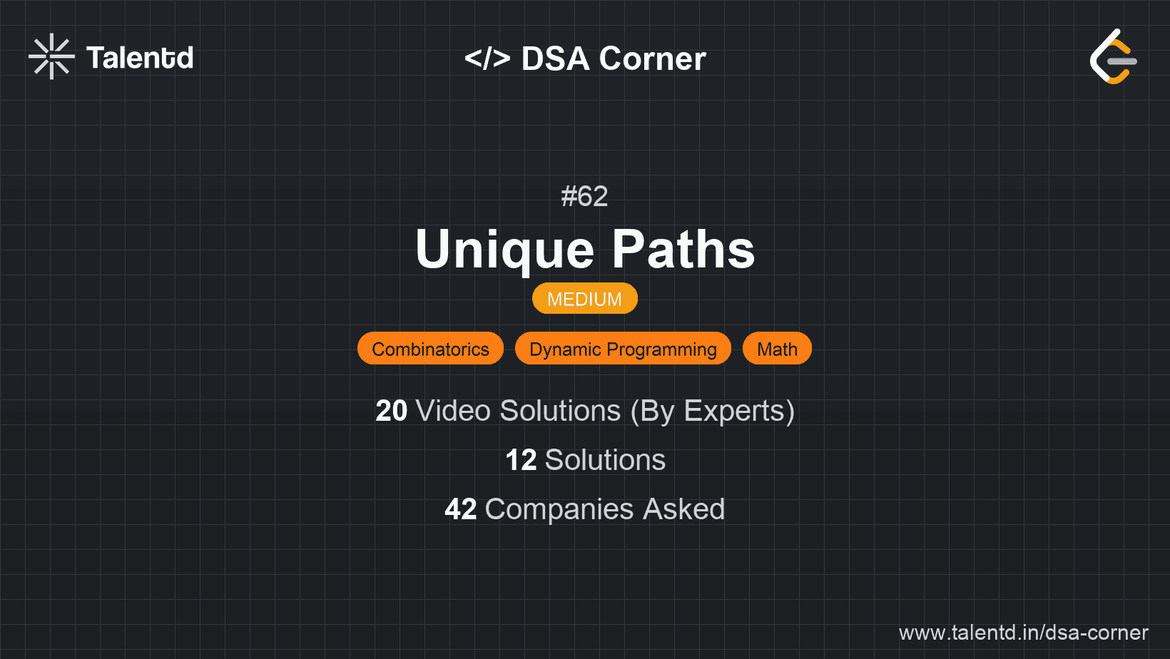 Problem visualization for Unique Paths
