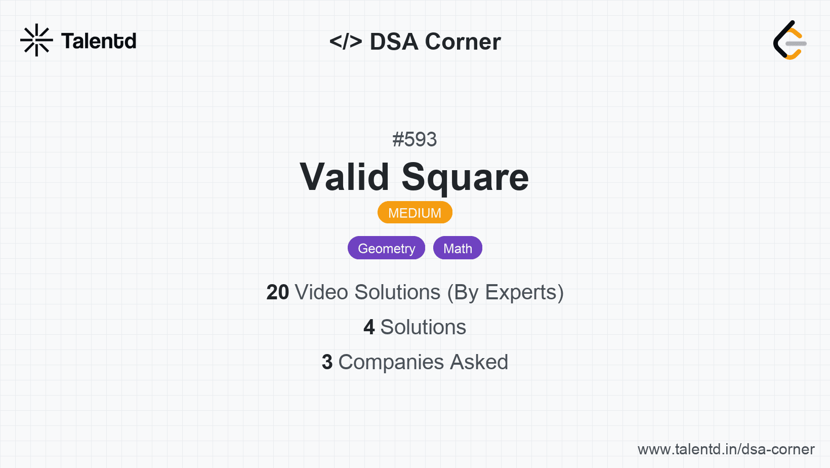 Problem visualization for Valid Square
