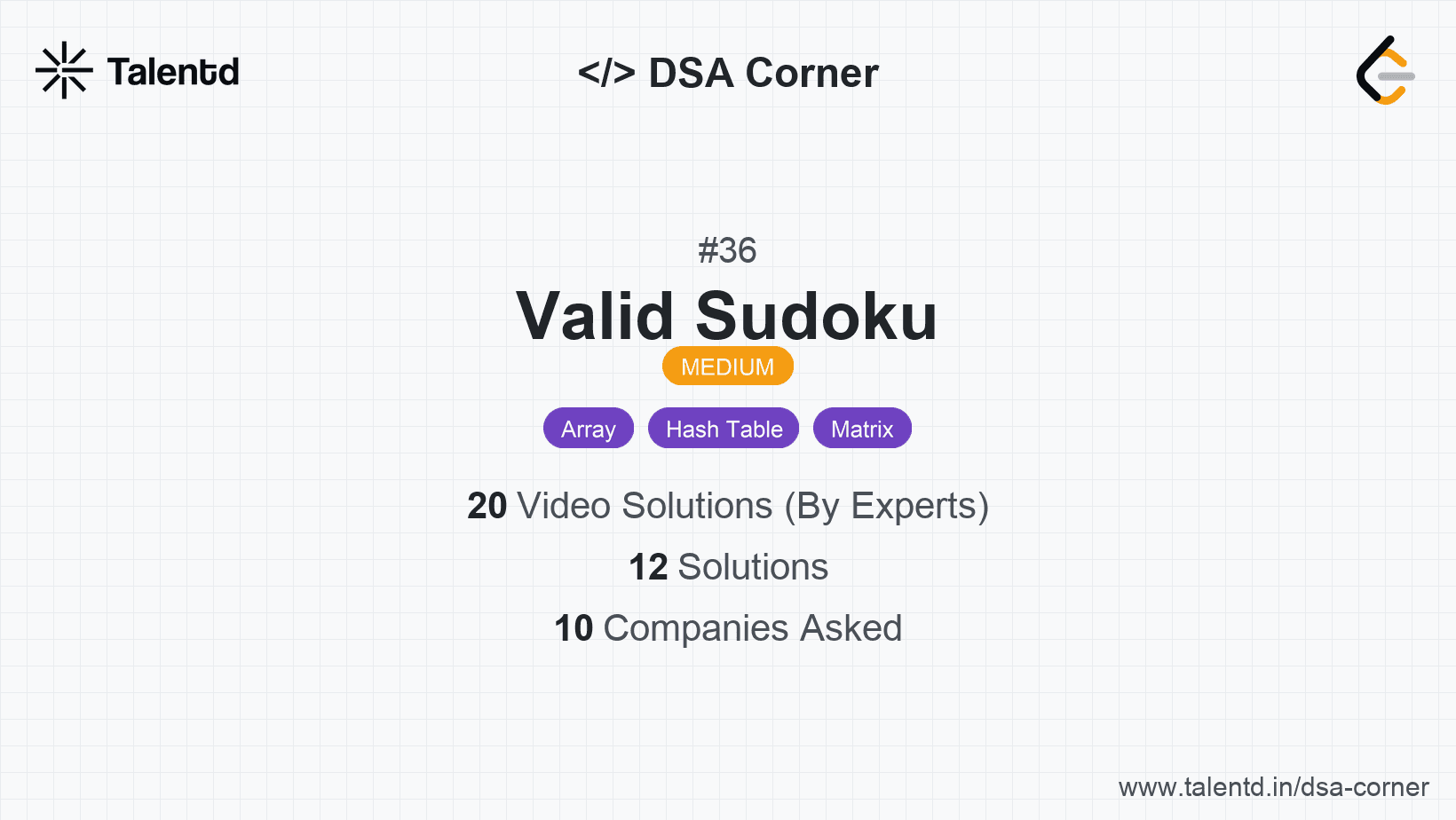Problem visualization for Valid Sudoku