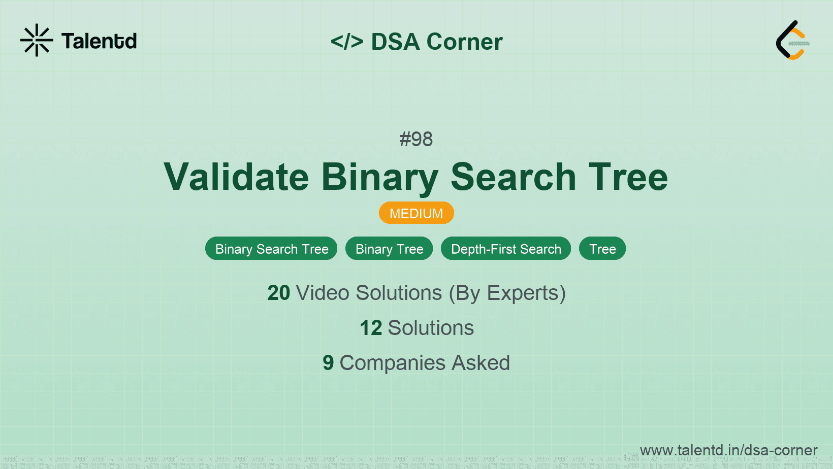 Problem visualization for Validate Binary Search Tree