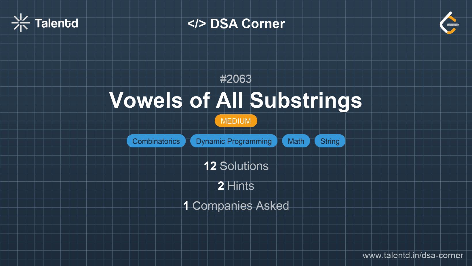 Problem visualization for Vowels of All Substrings