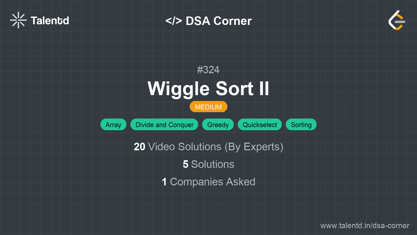 Problem visualization for Wiggle Sort II