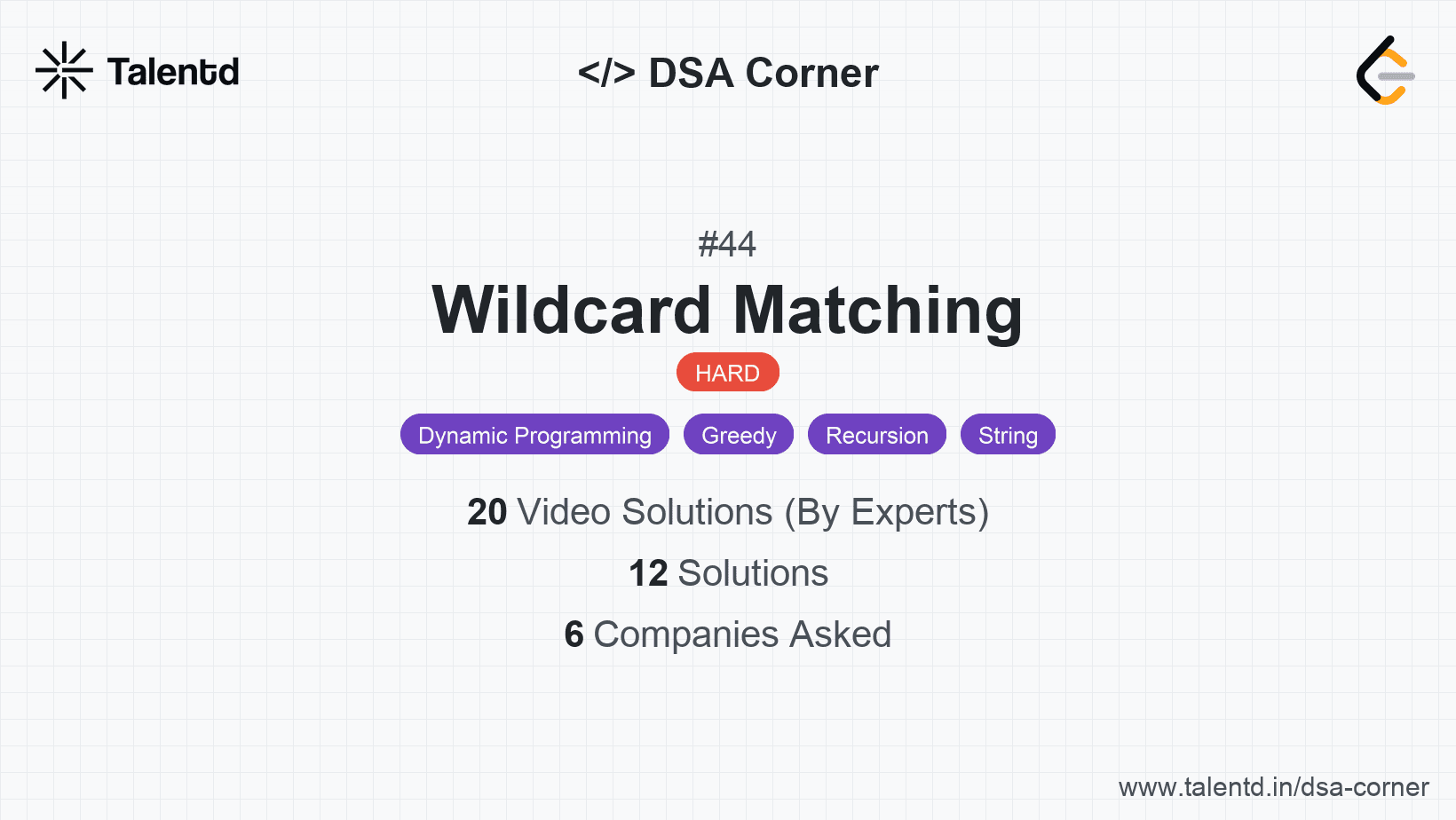 Problem visualization for Wildcard Matching