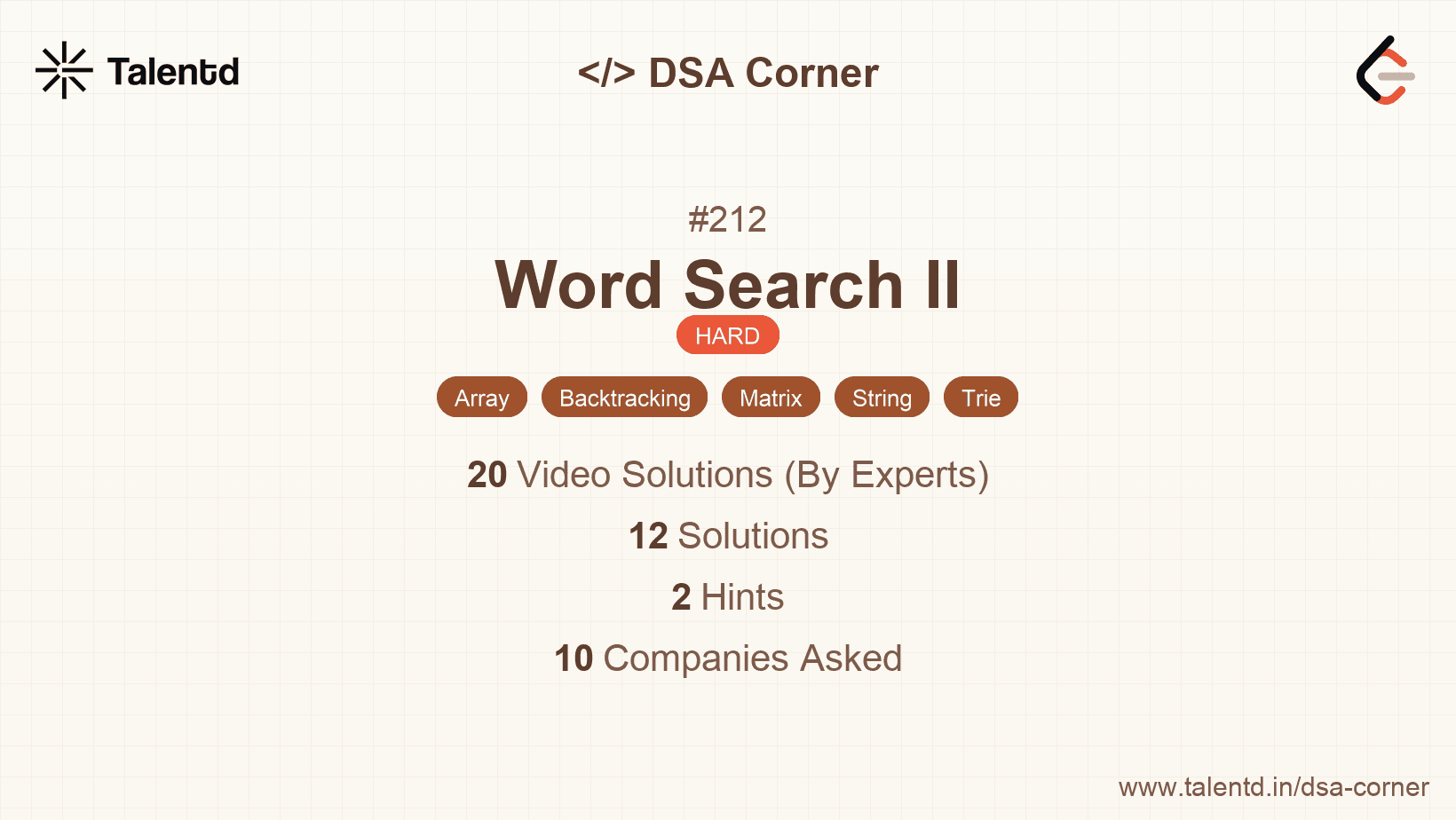 Problem visualization for Word Search II