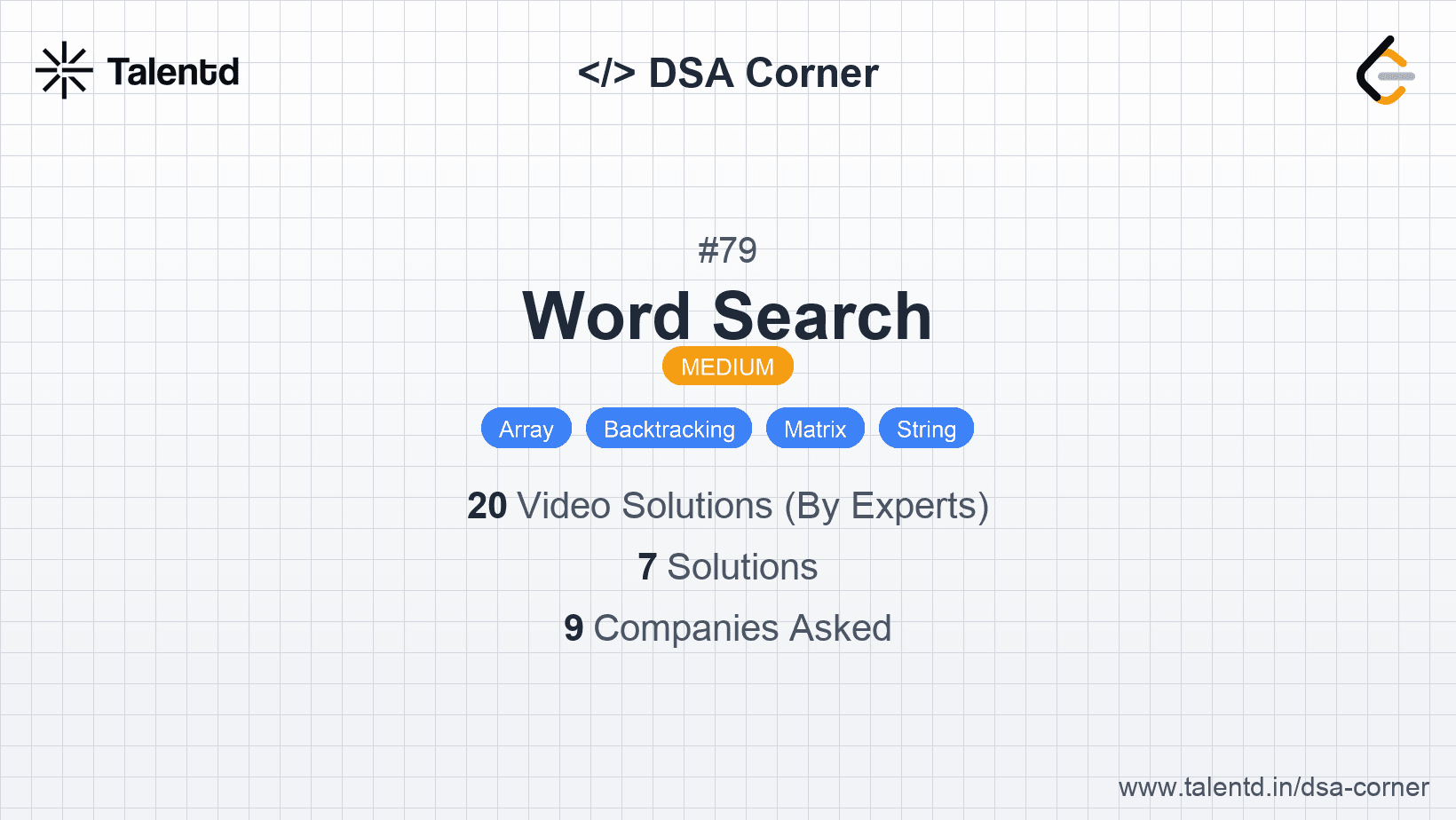 Problem visualization for Word Search
